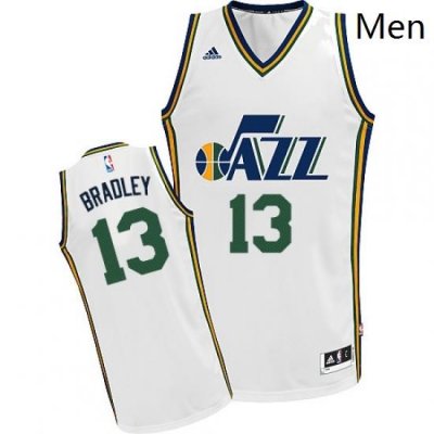 Mens Adidas Utah Jazz 13 Tony Bradley Swingman White Home NBA Jersey