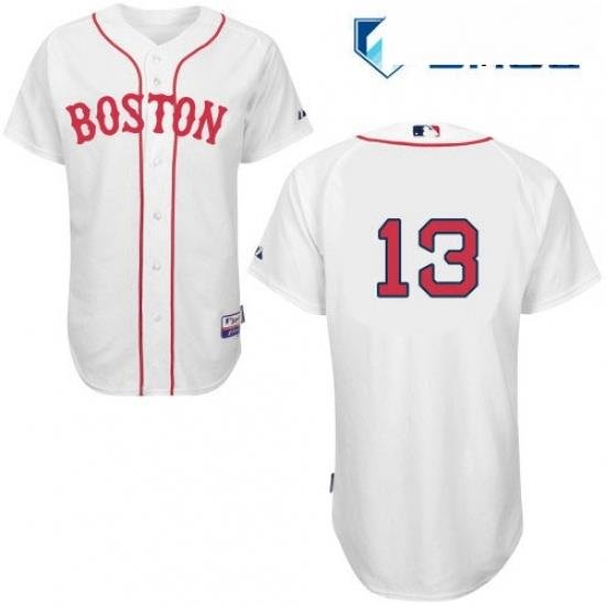 Mens Majestic Boston Red Sox 13 Hanley Ramirez Replica White New Cool Base MLB Jersey