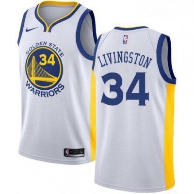 Youth Nike Golden State Warriors 34 Shaun Livingston Swingman White Home NBA Jersey Association Edition