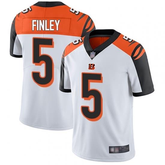 Bengals 5 Ryan Finley White Men Stitched Football Vapor Untouchable Limited Jersey