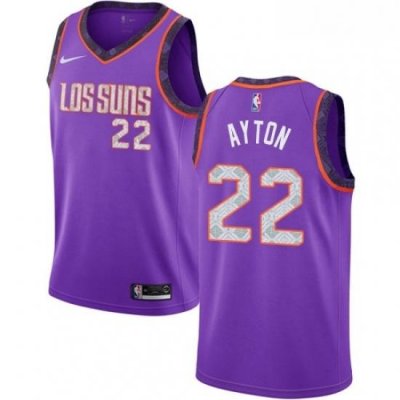 Mens Nike Phoenix Suns 22 Deandre Ayton Swingman Purple NBA Jersey 2018 19 City Edition