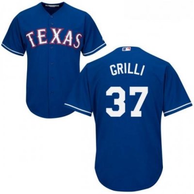 Youth Majestic Texas Rangers 37 Jason Grilli Authentic Royal Blue Alternate 2 Cool Base MLB Jersey