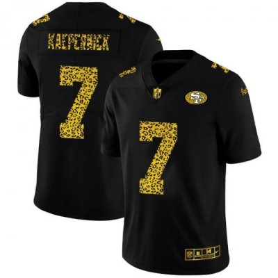 San Francisco 49ers 7 Colin Kaepernick Men Nike Leopard Print Fashion Vapor Limited NFL Jersey Black