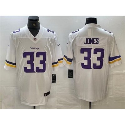 Men Minnesota Vikings 33 Aaron Jones White Vapor Untouchable Limited Stitched Jersey