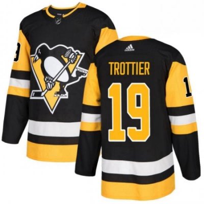 Mens Adidas Pittsburgh Penguins 19 Bryan Trottier Premier Black Home NHL Jersey