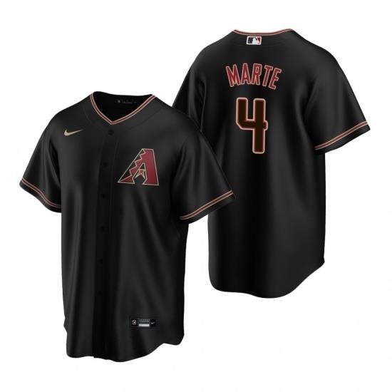 Mens Nike Arizona Diamondbacks 4 Ketel Marte Black Alternate Stitched Baseball Jersey