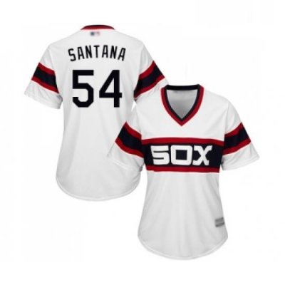 Womens Chicago White Sox 54 Ervin Santana Replica White 2013 Alternate Home Cool Base Baseball Jersey