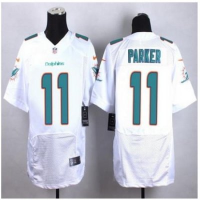 New Miami Dolphins #11 DeVante Parker White Men Stitched NFL New Elite Jersey