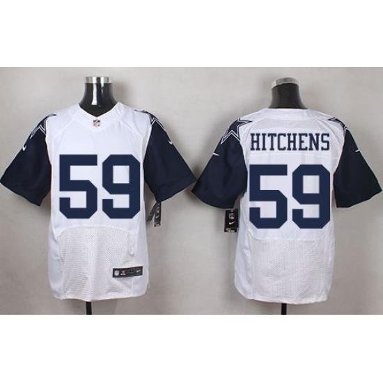 Nike Cowboys #59 Anthony Hitchens White Mens Stitched NFL Elite Rush Jerseys