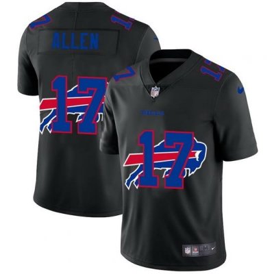 Buffalo Bills 17 Josh Allen Men Nike Team Logo Dual Overlap Limited NFL Jersey Black