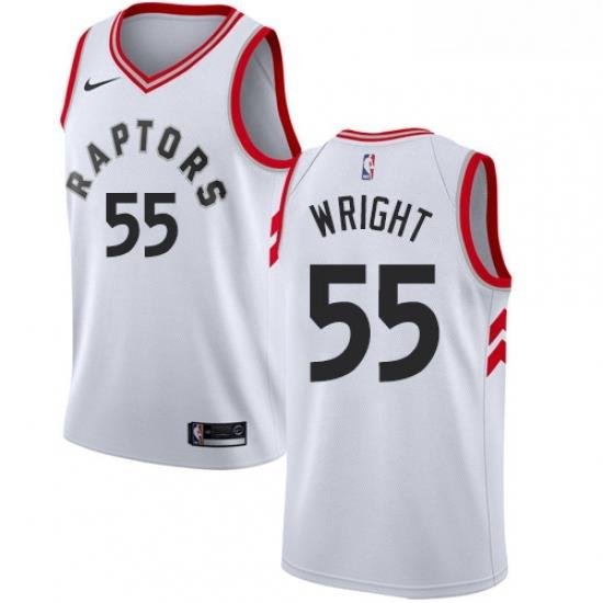 Youth Nike Toronto Raptors 55 Delon Wright Swingman White NBA Jersey Association Edition