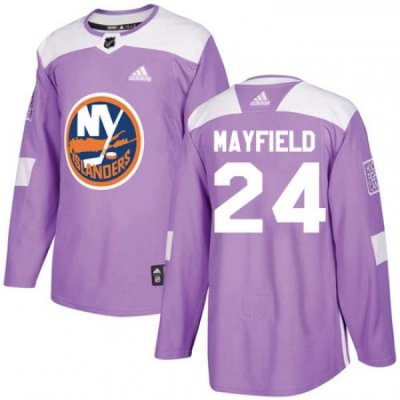 Youth Adidas New York Islanders 24 Scott Mayfield Premier Blue Alternate NHL Jersey