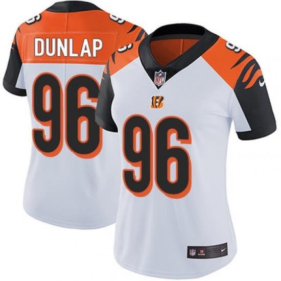 Nike Bengals #96 Carlos Dunlap White Womens Stitched NFL Vapor Untouchable Limited Jersey