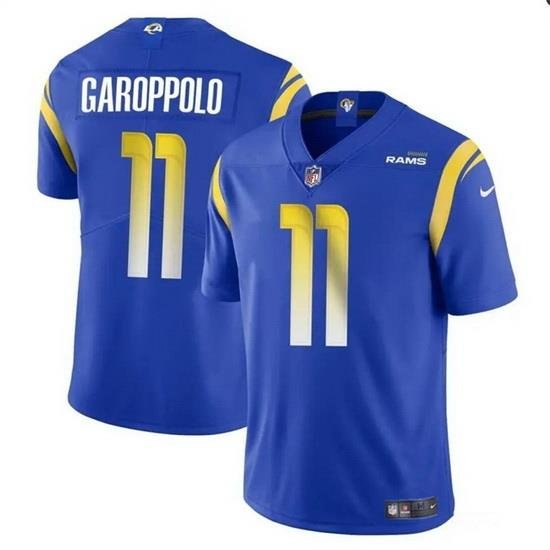 Men Los Angeles Rams 11 Jimmy Garoppolo Blue Vapor Untouchable Stitched Football Jersey