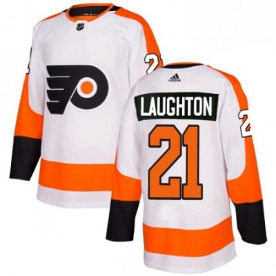 Womens Adidas Philadelphia Flyers 21 Scott Laughton Authentic White Away NHL Jersey