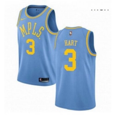 Mens Nike Los Angeles Lakers 3 Josh Hart Swingman Blue Hardwood Classics NBA Jersey