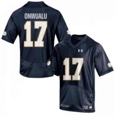 Men Under Armour 17 Limited Navy Blue James Onwualu Notre Dame Fighting Irish Alumni Football Jersey