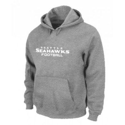 NFL Mens Nike Seattle Seahawks Font Pullover Hoodie Grey