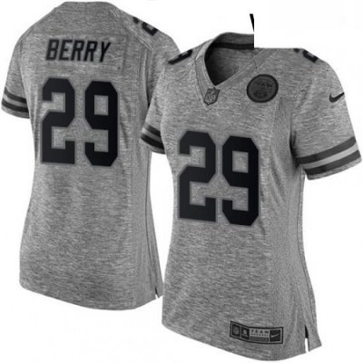 Womens Nike Kansas City Chiefs 29 Eric Berry Limited Gray Gridiron NFL Jersey