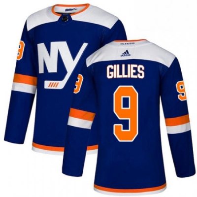 Mens Adidas New York Islanders 9 Clark Gillies Premier Blue Alternate NHL Jersey