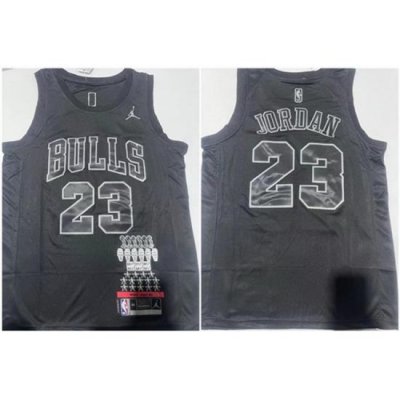 Men Chicago Bulls 23 Michael Jordan Black Stitched Basketball Jersey