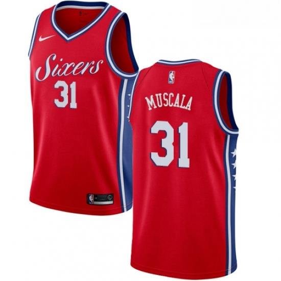 Womens Nike Philadelphia 76ers 31 Mike Muscala Swingman Red NBA Jersey Statement Edition