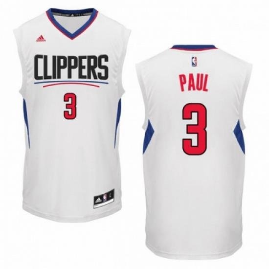 Mens Adidas Los Angeles Clippers 3 Chris Paul Swingman White Home NBA Jersey