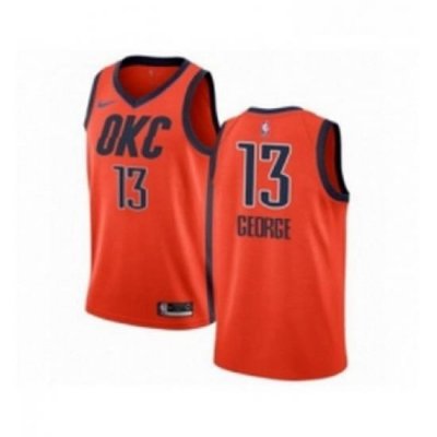 Womens Nike Oklahoma City Thunder 13 Paul George Orange Swingman Jersey Earned Edition