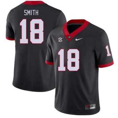 Men #18 C.J. Smith Georgia Bulldogs College Football Jerseys Stitched-Black