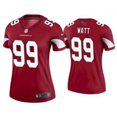 Women Arizona Cardinals 99 J J  Watt Red Jersey