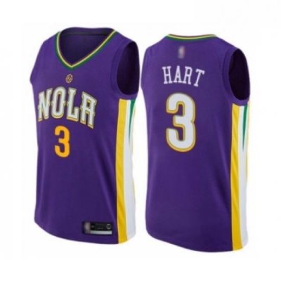 Youth New Orleans Pelicans 3 Josh Hart Swingman Purple Basketball Jersey City Edition