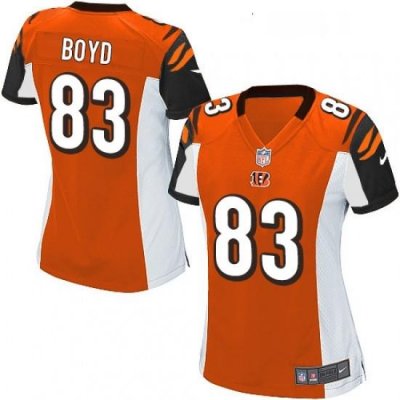 Womens Nike Cincinnati Bengals 83 Tyler Boyd Game Orange Alternate NFL Jersey