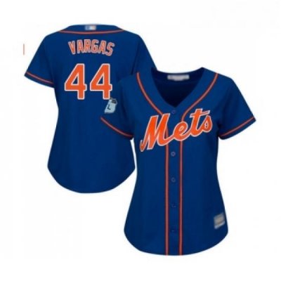 Womens New York Mets 44 Jason Vargas Authentic Royal Blue Alternate Home Cool Base Baseball Jersey