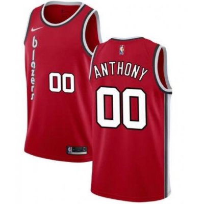 Men Nike Portland Trail Blazers 00 Carmelo Anthony Red City Red Swinman Jersey