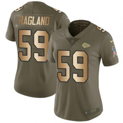 Nike Chiefs #59 Reggie Ragland Olive Gold Womens Stitched NFL Limited 2017 Salute to Service Jersey