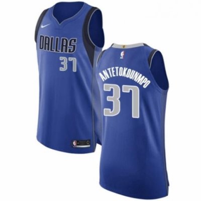 Womens Nike Dallas Mavericks 37 Kostas Antetokounmpo Authentic Royal Blue Road NBA Jersey Icon Edition