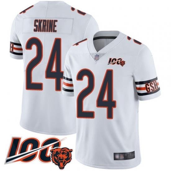 Men Chicago Bears 24 Buster Skrine White Vapor Untouchable Limited Player 100th Season Football Jersey