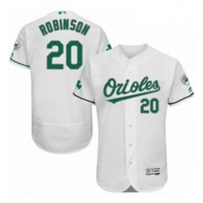 Mens Majestic Baltimore Orioles 20 Frank Robinson White Celtic Flexbase Authentic Collection MLB Jersey