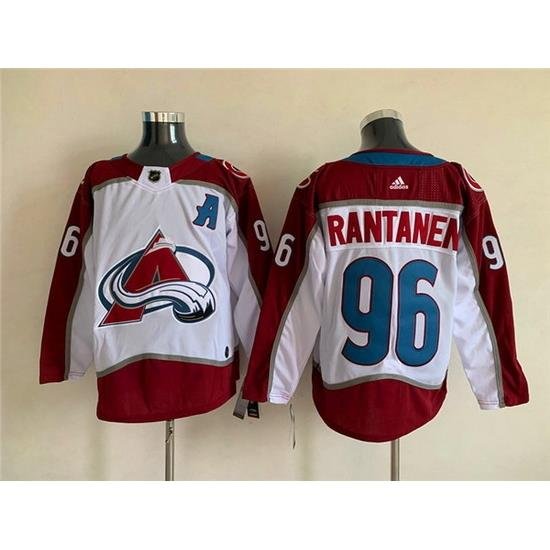 Men Colorado Avalanche 96 Mikko Rantanen White Stitched Jersey