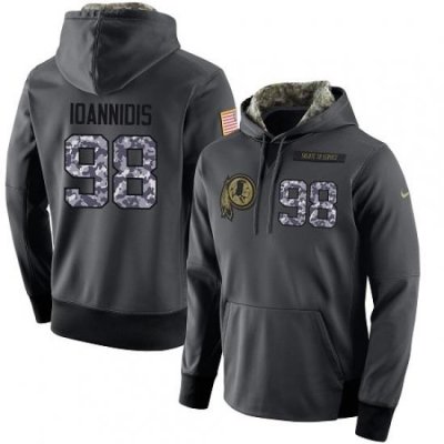 NFL Nike Washington Redskins 98 Matthew Ioannidis Stitched Black Anthracite Salute to Service Player Performance Hoodie