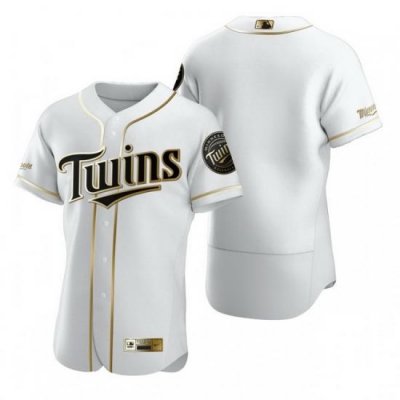 Minnesota TWins Blank White Nike Mens Authentic Golden Edition MLB Jersey