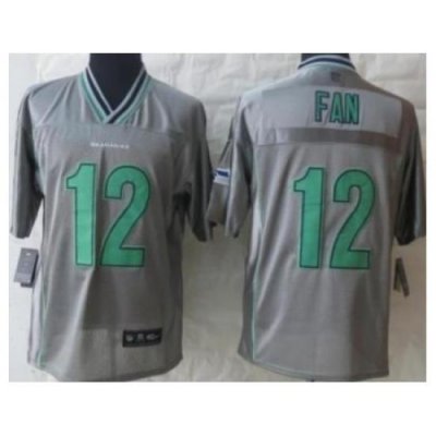 Nike Seattle Seahawks 12 Fan Grey Elite Vapor NFL Jersey