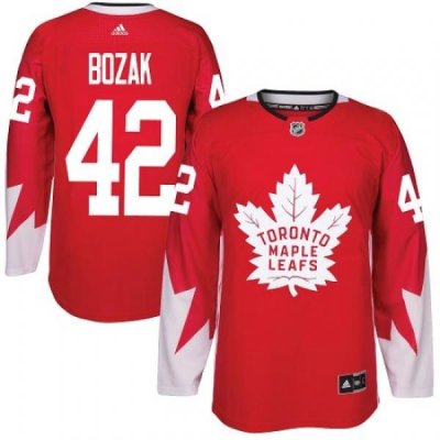 Maple Leafs #42 Tyler Bozak Red Alternate Stitched NHL Jersey