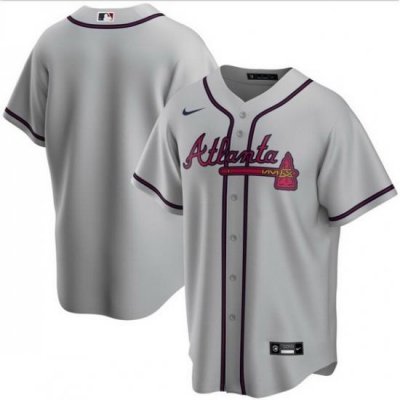 Men Atlanta Braves Nike Gray Blank Jersey