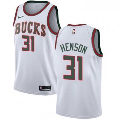 Womens Nike Milwaukee Bucks 31 John Henson Authentic White Fashion Hardwood Classics NBA Jersey