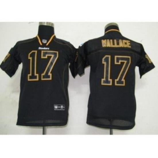 Nike Youth Pittsburgh Steelers #17 Mike Wallace black jerseys[Lights out]