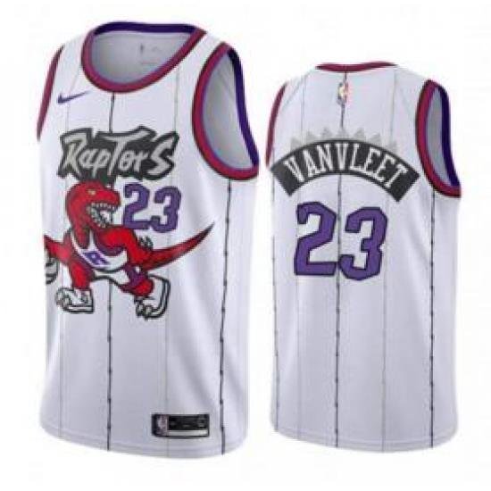 Men Raptors #23 Fred VanVleet white Throwback NBA Jersey