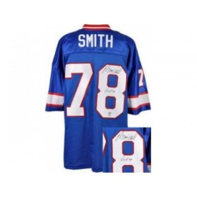 Buffalo Bills 78 B.Smith Throwback M&N Signed NFL Jerseys