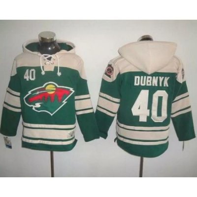 Men Minnesota Wild 40 Devan Dubnyk Green 2016 Stadium Series NHL Hoodie