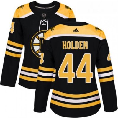 Womens Adidas Boston Bruins 44 Nick Holden Authentic Black Home NHL Jersey